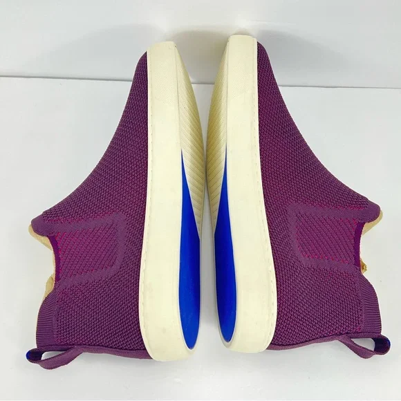 ROTHY’S THE CHELSEA BERRY LATTICE KNIT HIGH TOP SNEAKERS ANKLE BOOTS/SHOES, 12.5 - Picture 10 of 16